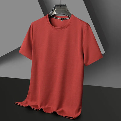 Eclano Men’s Summer Waffle Texture T-Shirt – Short Sleeve with Round Neck
