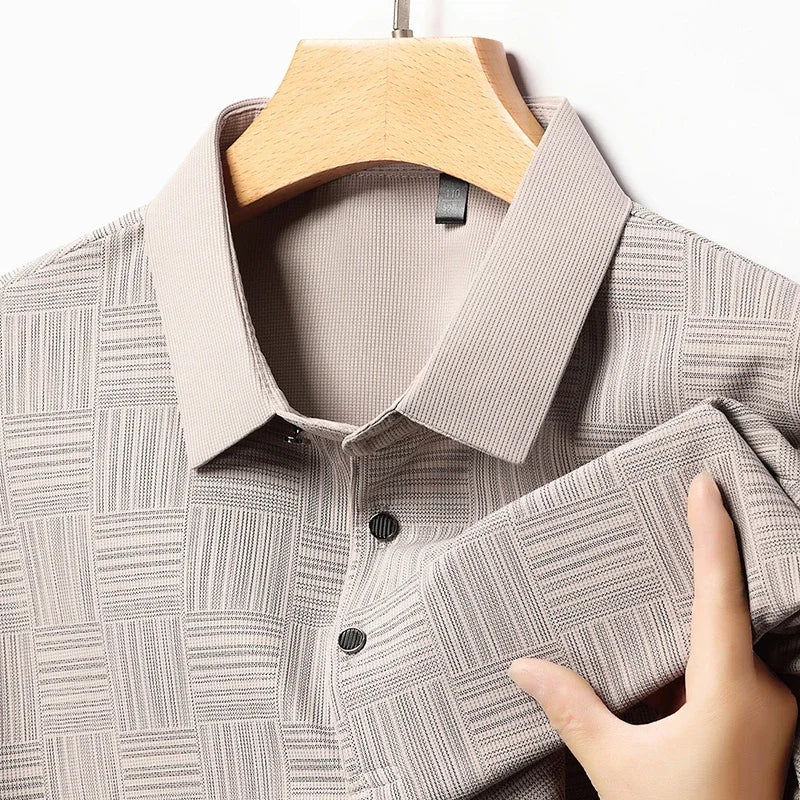 Eclano Men’s Printed Polo Shirt – Short Sleeve, Wrinkle-Resistant and Comfortable