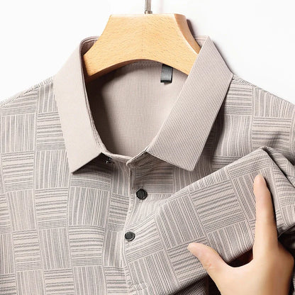 Eclano Men’s Printed Polo Shirt – Short Sleeve, Wrinkle-Resistant and Comfortable