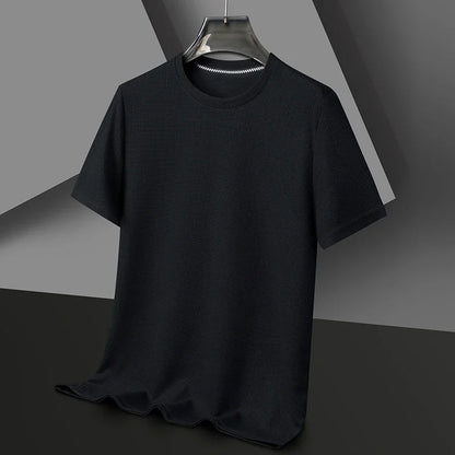 Eclano Men’s Summer Waffle Texture T-Shirt – Short Sleeve with Round Neck