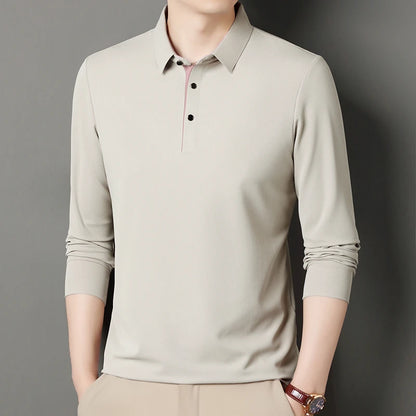 Eclano Men’s Long Sleeve Polo – Wrinkle-Resistant, Versatile Business Casual Top