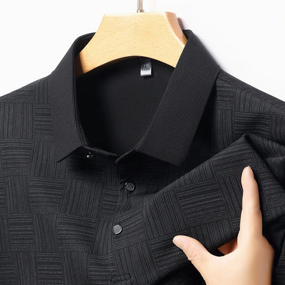 Eclano Men’s Printed Polo Shirt – Short Sleeve, Wrinkle-Resistant and Comfortable