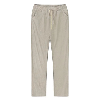 Eclano Men’s Cotton & Linen Pants – Breathable Casual Wear for Spring/Autumn