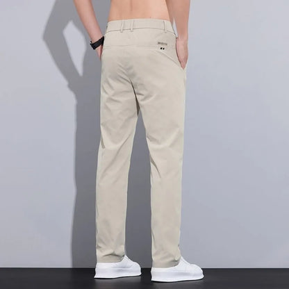 Eclano Men’s Casual Ice Silk Pants – Slim Fit Lightweight Breathable