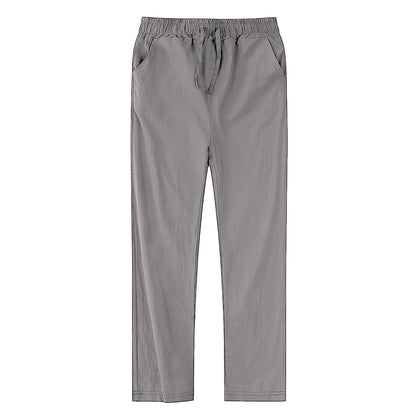 Eclano Men’s Cotton & Linen Pants – Breathable Casual Wear for Spring/Autumn