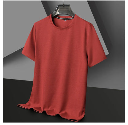 Eclano Men’s Summer Waffle Texture T-Shirt – Short Sleeve with Round Neck