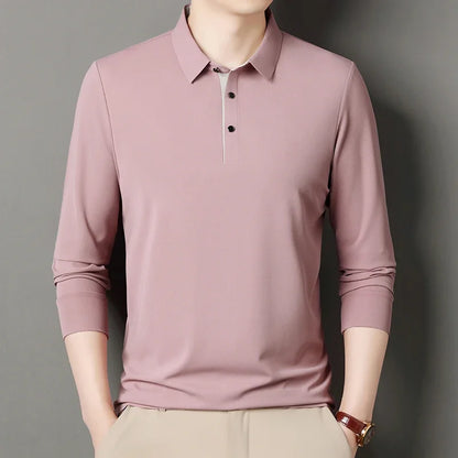 Eclano Men’s Long Sleeve Polo – Wrinkle-Resistant, Versatile Business Casual Top