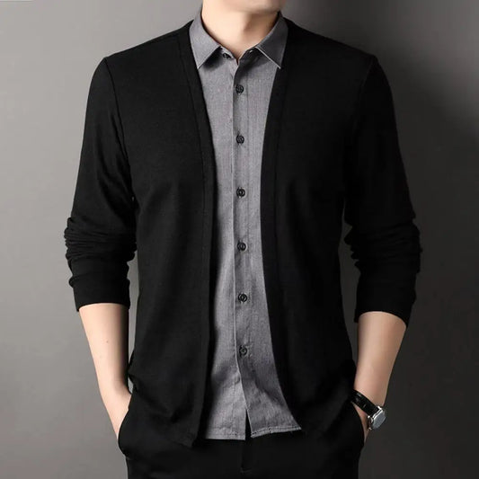 Men’s Cardigan with Traditional Collar – Casual and Sophisticated Style