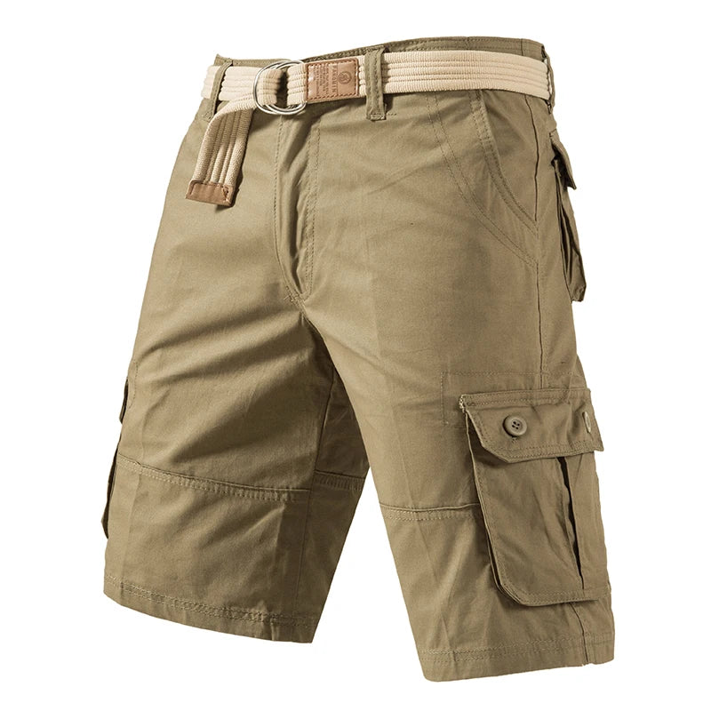 Eclano Men’s Cargo Knee Shorts – Plus Size Cotton