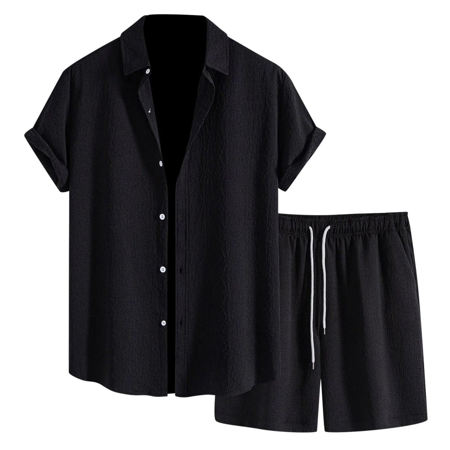 Eclano Men’s 2-Piece Set – Short Sleeve Shirt & Shorts