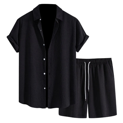 Eclano Men’s 2-Piece Set – Short Sleeve Shirt & Shorts