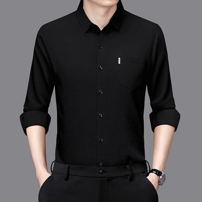 Eclano Men’s Business Casual Printed Long Sleeve Shirt Wrinkle-Resistant – Versatile and Comfortable