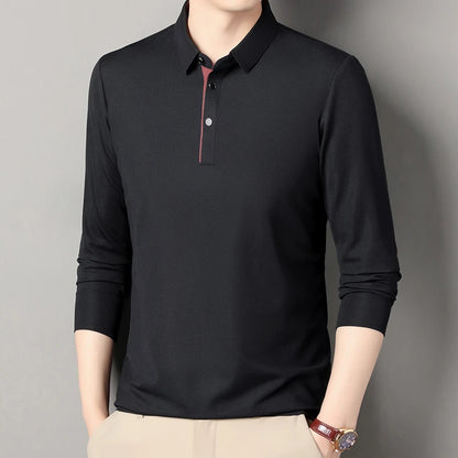 Eclano Men’s Long Sleeve Polo – Wrinkle-Resistant, Versatile Business Casual Top