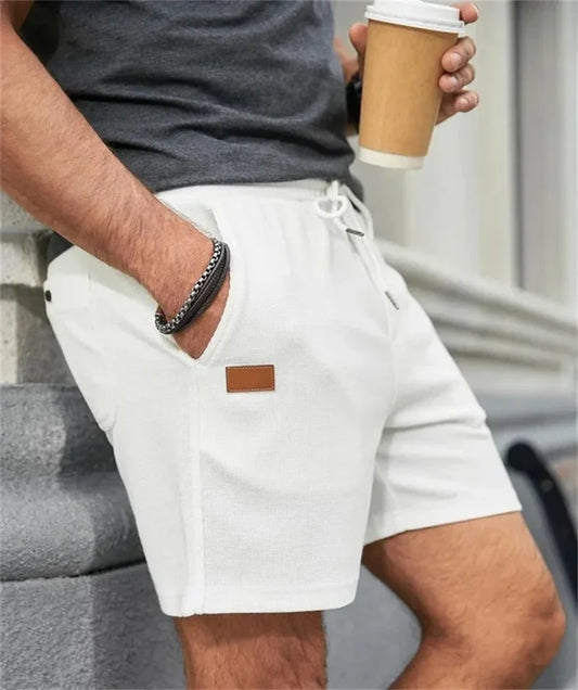 Eclano Men’s Casual Shorts – Breathable Polyester with Adjustable Drawstring